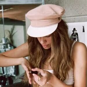 Lack of Color Lola Suede Leather Pink Paperboy Slouch Cap Hat